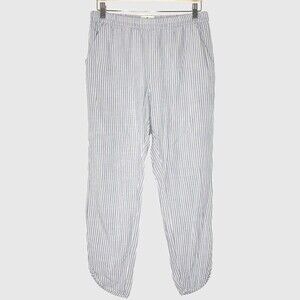 Marine Layer White and Blue Striped Trousers
